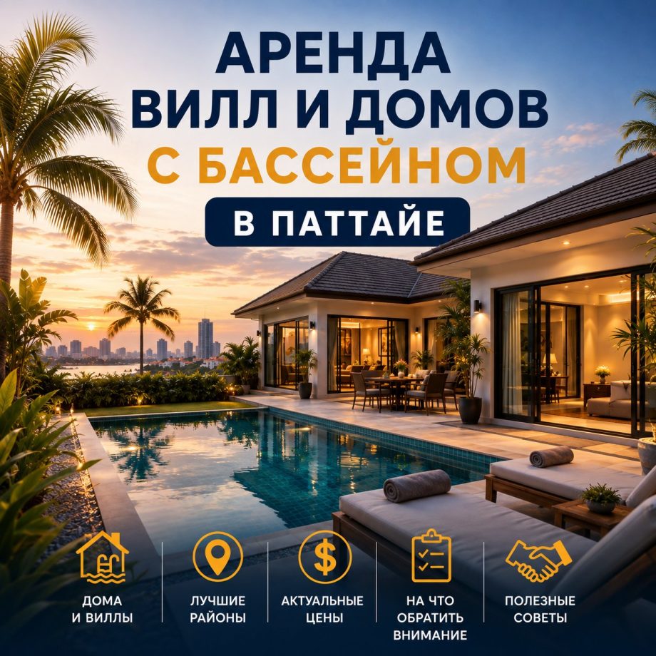 Аренда вилл и домов с бассейном в Паттайе: цены, районы и на что обратить внимание