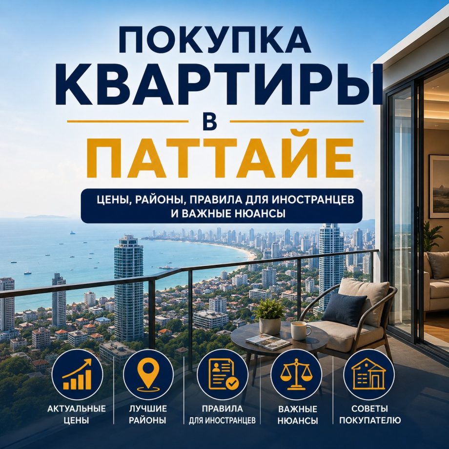 Покупка квартиры в Паттайе: цены, районы, правила для иностранцев